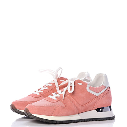 Louis Vuitton Nubuck Suede Run Away Sneakers 36 Pink 3 of 7