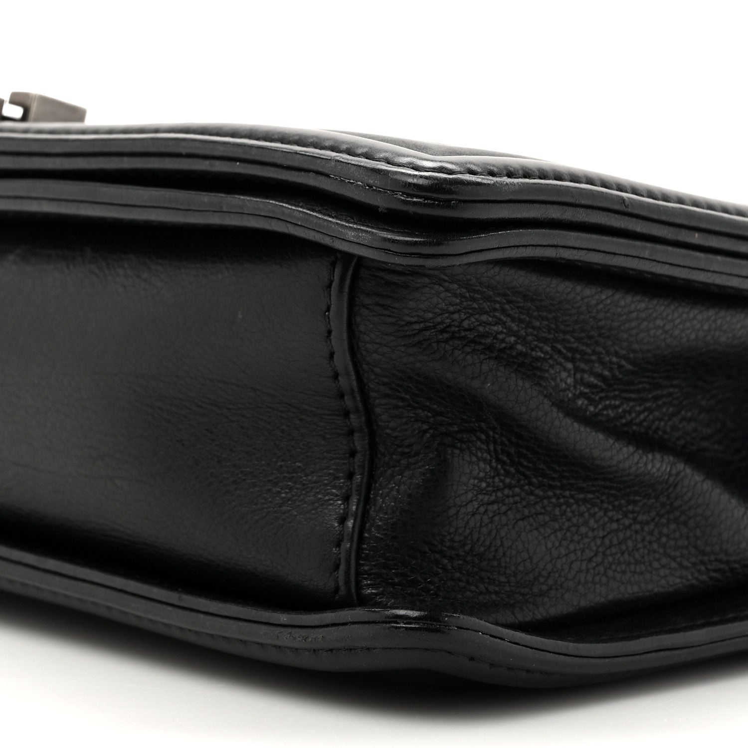 Chanel Calfskin Crystal Embossed Medium Boy Flap Black 9 of 13