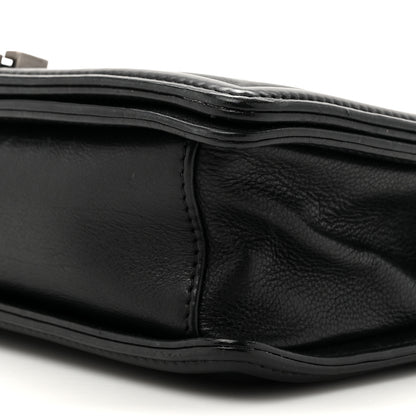 Chanel Calfskin Crystal Embossed Medium Boy Flap Black 9 of 13