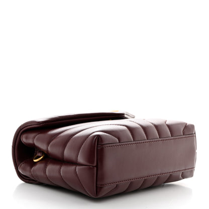 Saint Laurent Calfskin Y Quilted Monogram Toy Loulou Monogram Crossbody Bag Rouge Legion 4 of 11