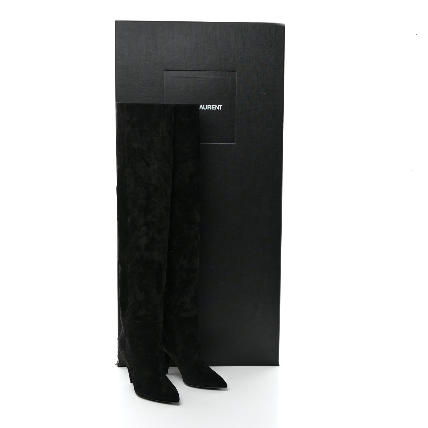 Saint Laurent Cashmere Suede Era 85 Over The Knee Boots 36.5 Black 7 of 7