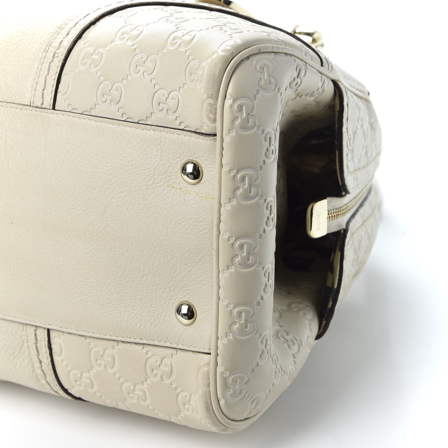 Gucci Guccissima Signoria Large Dome Bag Off White 6 of 11