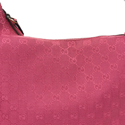 Gucci Monogram Medium Horsebit Chain Hobo Fuchsia 8 of 12