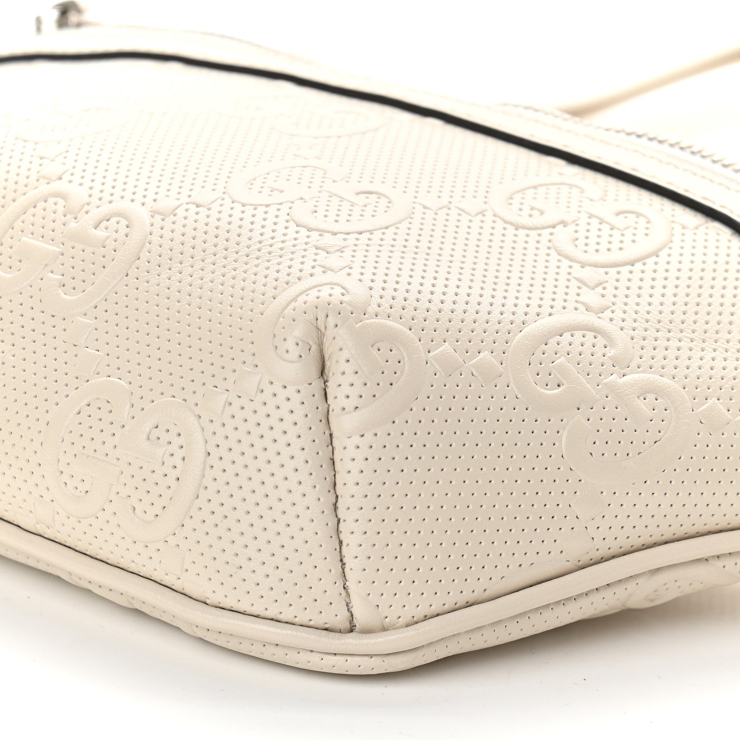 Gucci Calfskin GG Tennis Embossed Belt Bag Mystic White 8 of 8
