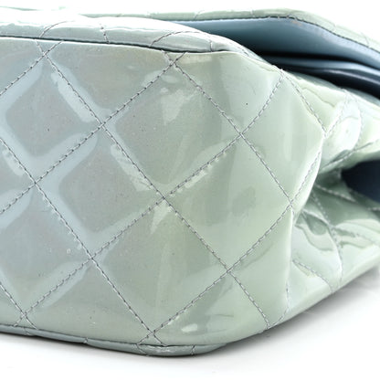 Chanel Patent Quilted Jumbo Double Flap Blue 11 of 17