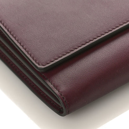 Burberry Calfskin Logo Hazelmere Wallet With Detachable Strap Deep Maroon 7 of 8