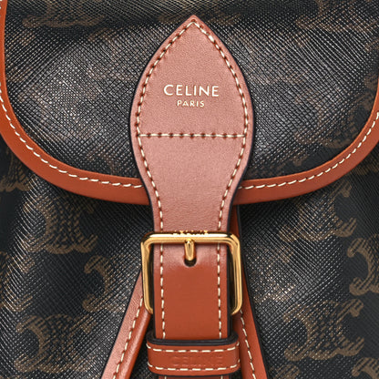 Celine Triomphe Canvas Calfskin Mini Folco Backpack Tan 6 of 11