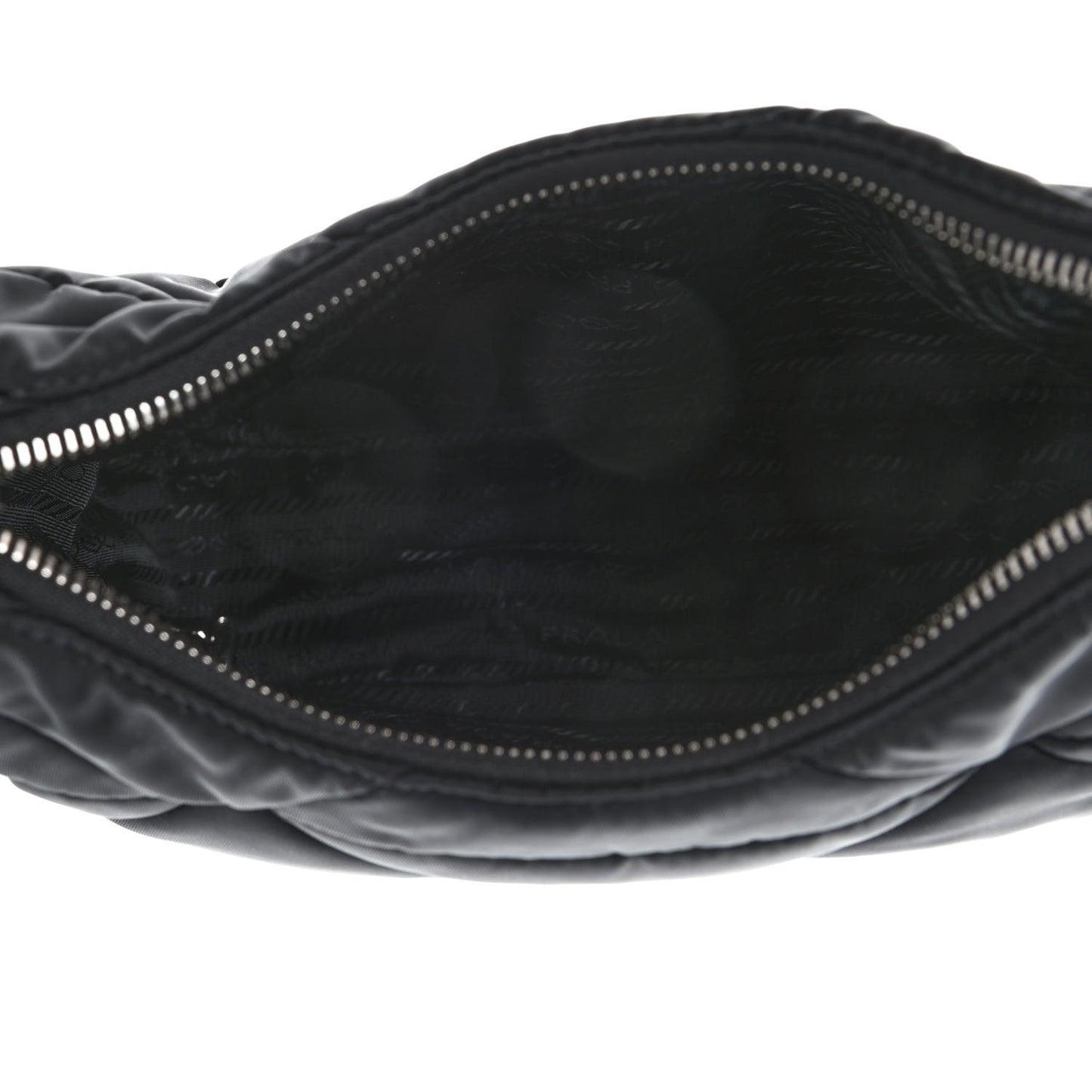 Re-Nylon Triangle Padded Patchwork Shoulder Bag Black