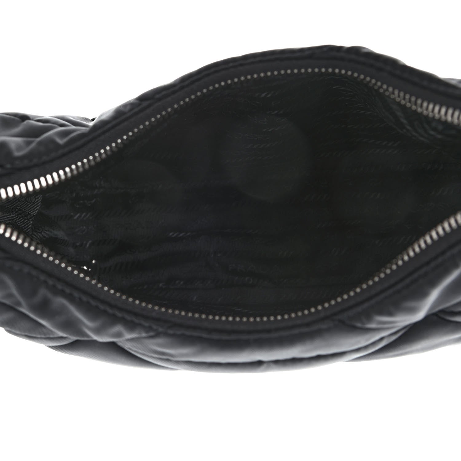 Prada Re-Nylon Triangle Padded Patchwork Shoulder Bag Black 4 of 4