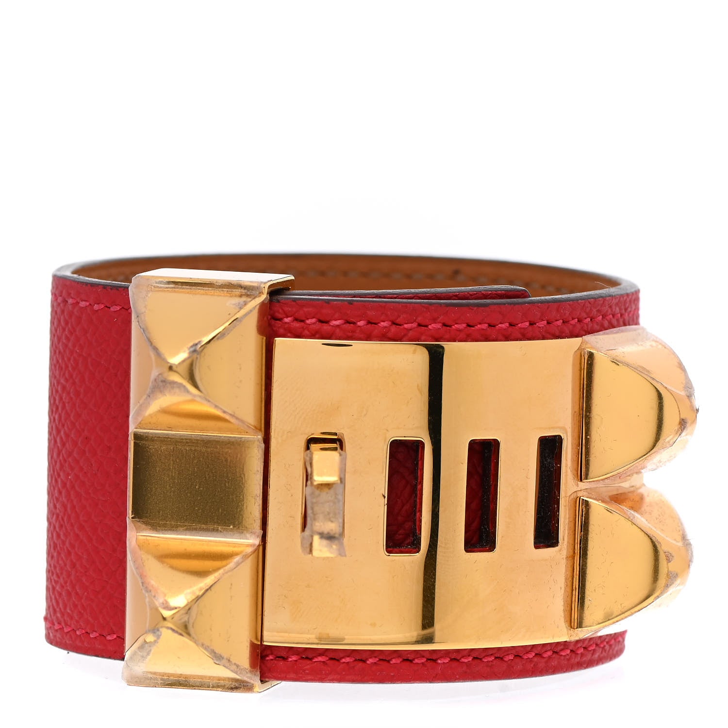 Hermes Epsom Collier de Chien CDC Bracelet XS Rouge Casaque 3 of 5