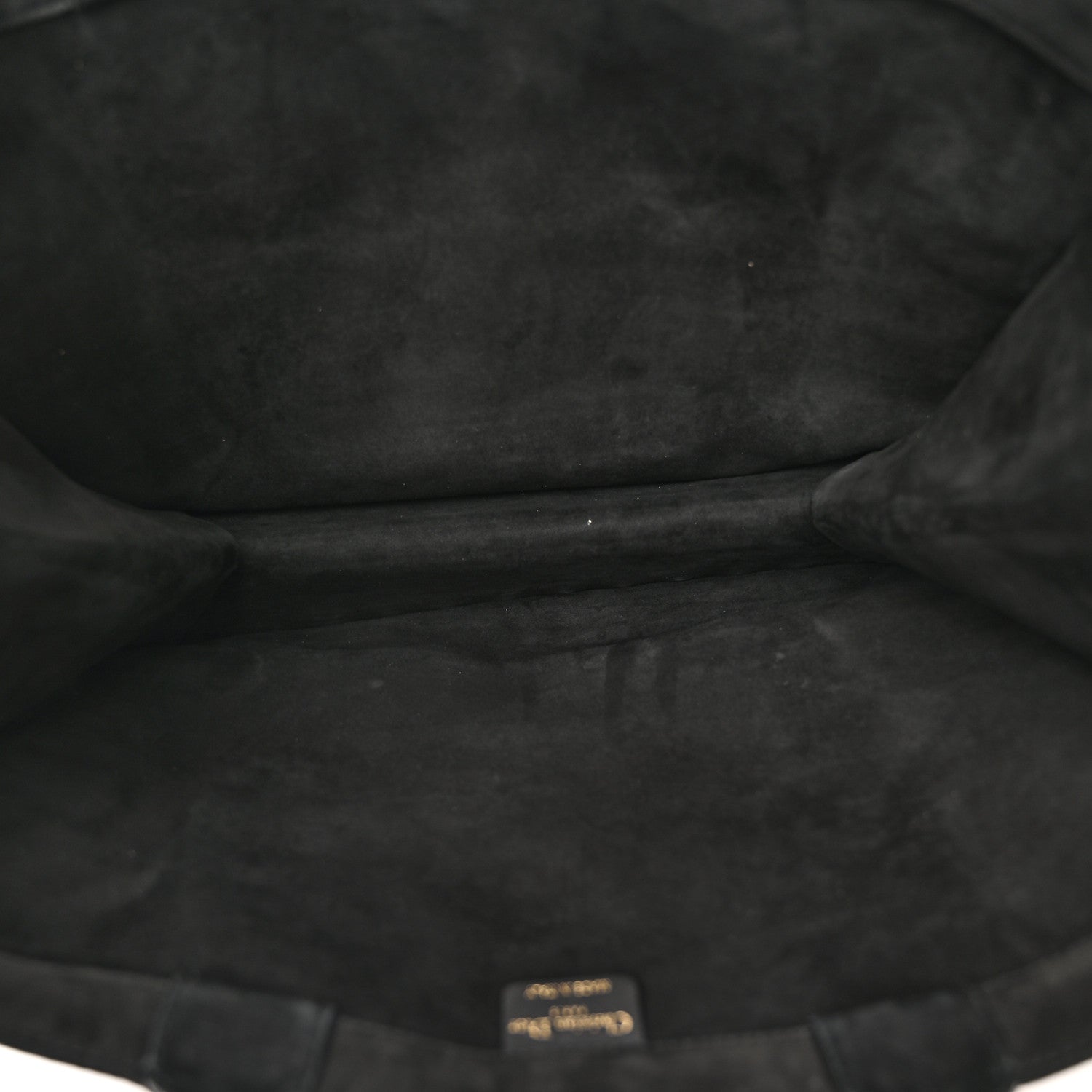 Christian Dior Suede Floral Hand Painted Large Book Tote Black 5 of 10