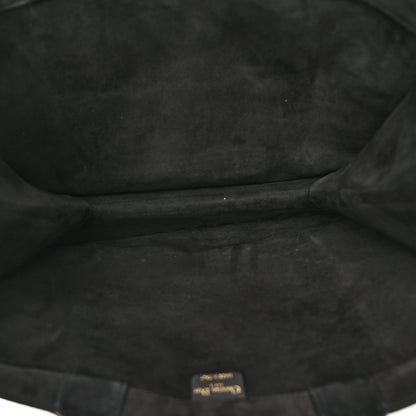 Christian Dior Suede Floral Hand Painted Large Book Tote Black 5 of 10