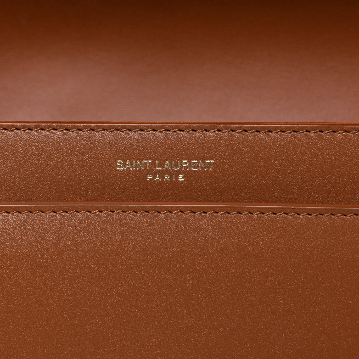 Saint Laurent Smooth Calfskin Le Maillon Satchel Brown 8 of 13