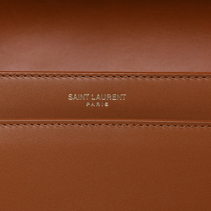 Saint Laurent Smooth Calfskin Le Maillon Satchel Brown 8 of 13