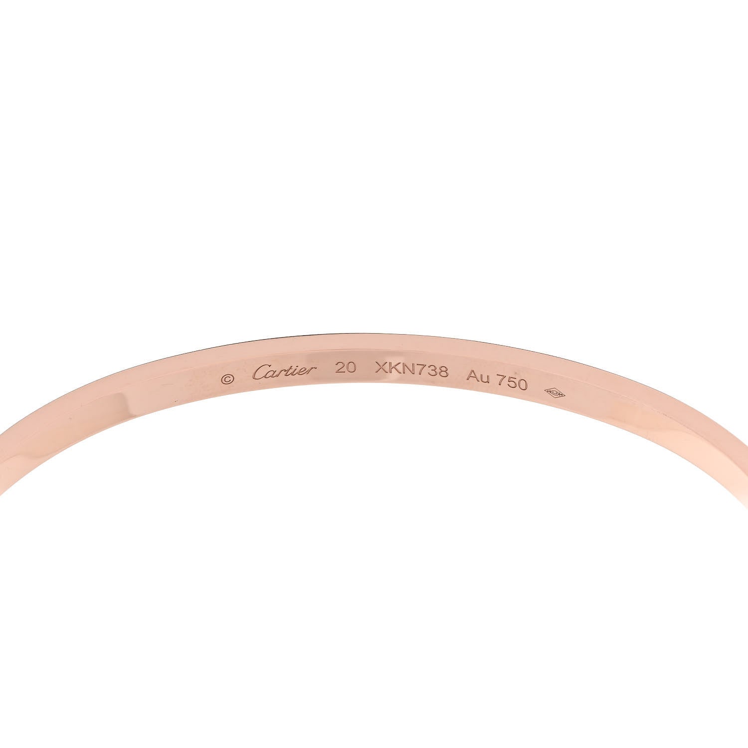 Cartier 18K Pink Gold 6 Diamond Small LOVE Bracelet 20 6 of 8
