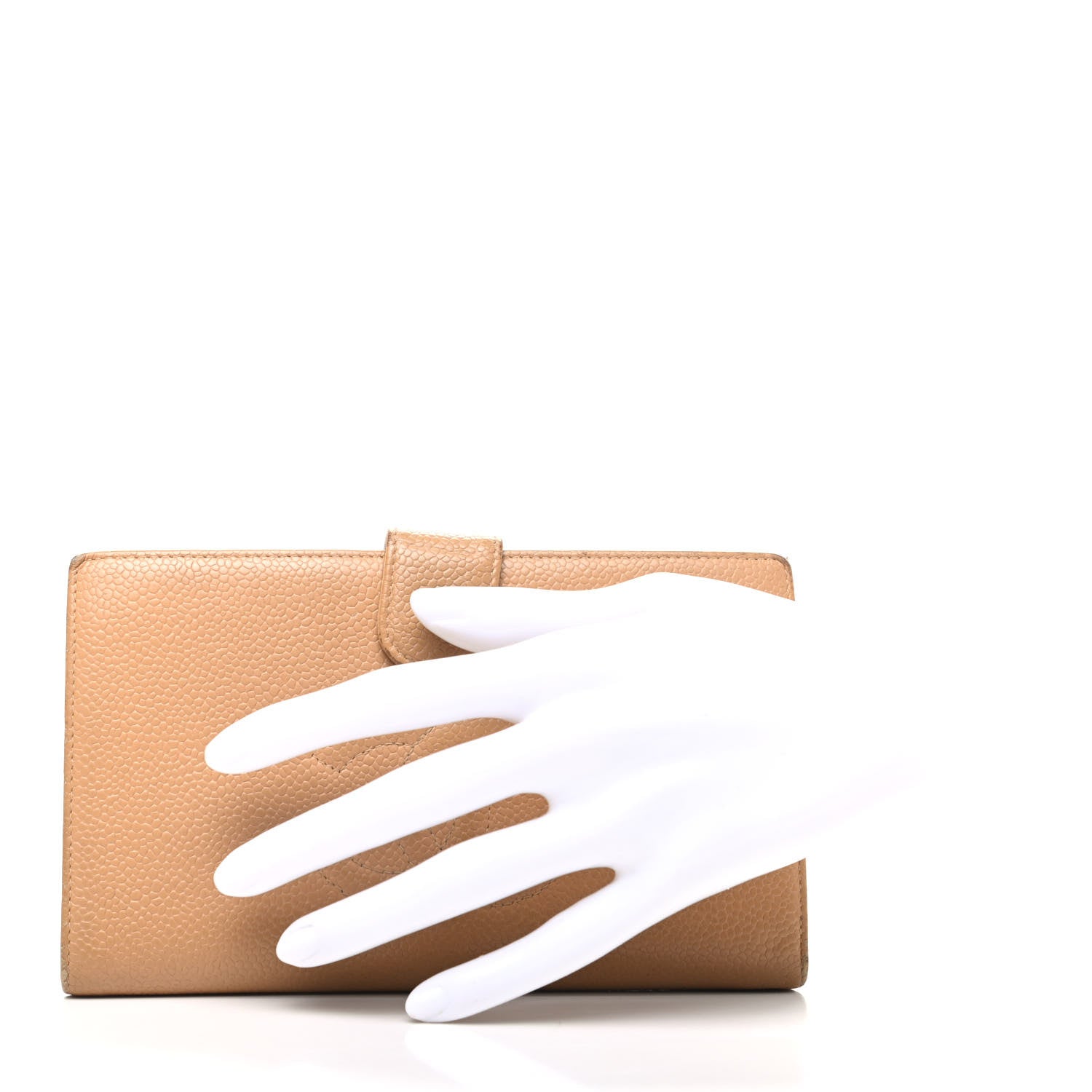 Chanel Caviar Timeless CC French Wallet Beige 2 of 10