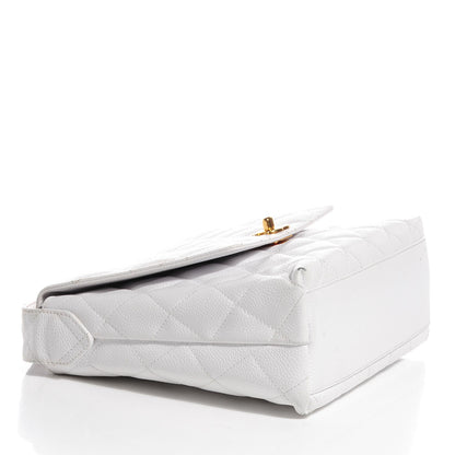 Chanel Caviar Quilted Shoulder Flap Bag White 4 of 9