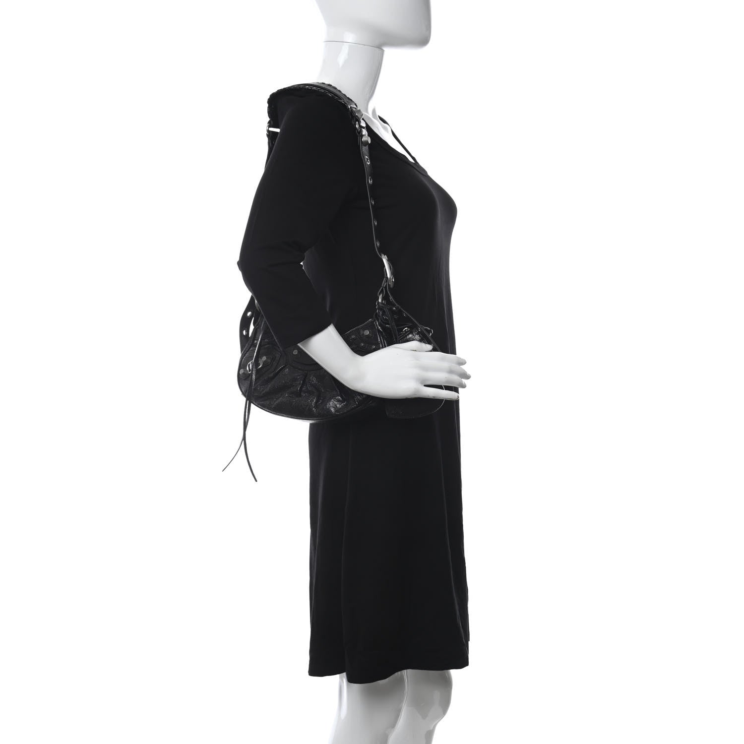 Balenciaga Agneau Arena Le Cagole Shoulder Bag XS Black 2 of 10