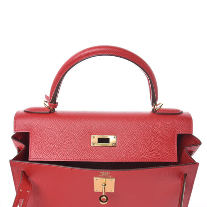 Hermes Epsom Kelly Sellier 28 Rouge Casaque 28 of 33