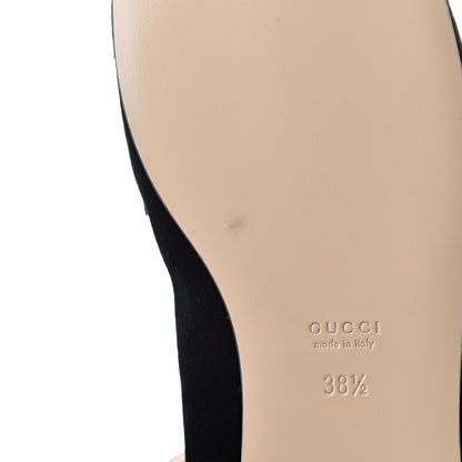Gucci Velvet Etoile Pearl Embellished Loafers 38.5 Black 10 of 11