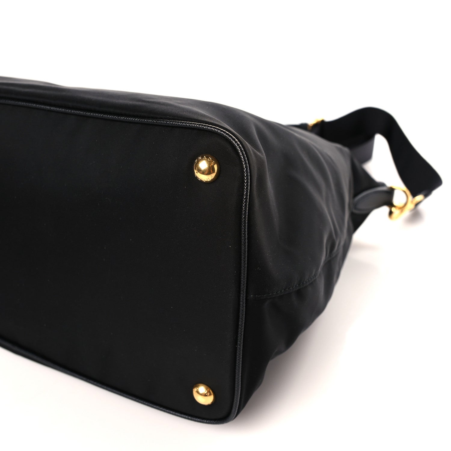 Prada Tessuto Nylon Saffiano Satchel Black 8 of 8