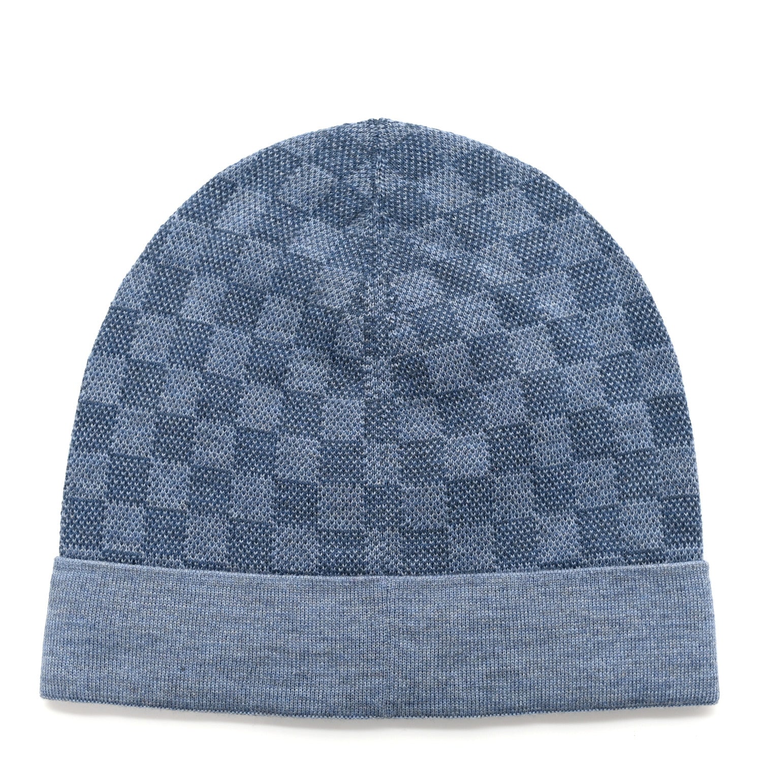 Louis Vuitton Wool Petit Damier Hat NM Light Blue 3 of 4