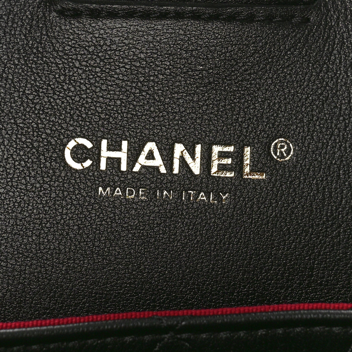 Calfskin Quilted Book Pocket Shopping Tote Black