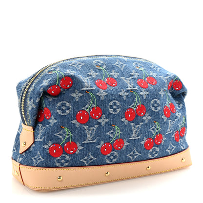 Louis Vuitton LV X TM Monogram Denim Cerises Cosmetic Pouch GM 3 of 6