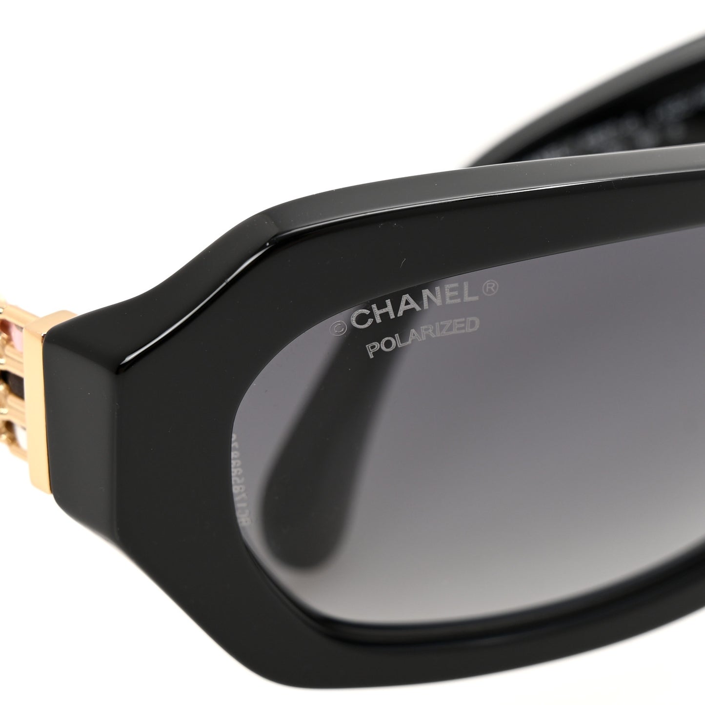 Acetate Lambskin Cat Eye Sunglasses 5538-Q Black