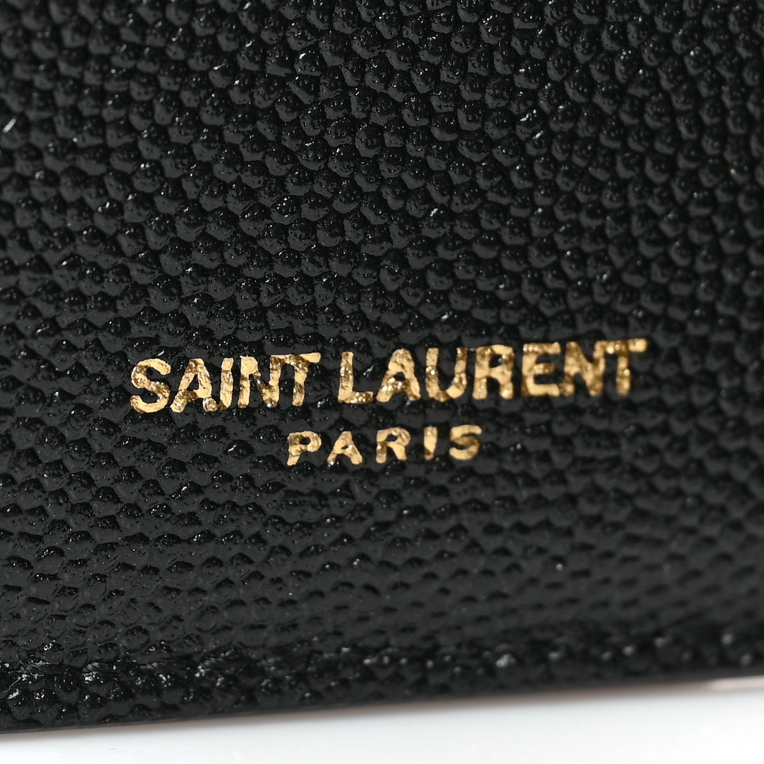 Saint Laurent Grain De Poudre Monogram Bi-Fold Wallet Black 6 of 7