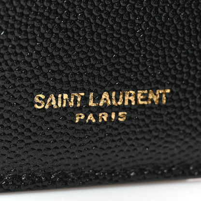 Saint Laurent Grain De Poudre Monogram Bi-Fold Wallet Black 6 of 7