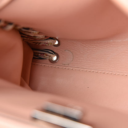 Fendi Vitello Seta Shiny Nappa Ribbon Lace Up Floral Medium Peekaboo Iconic Satchel Baby Pink Multicolor 9 of 12