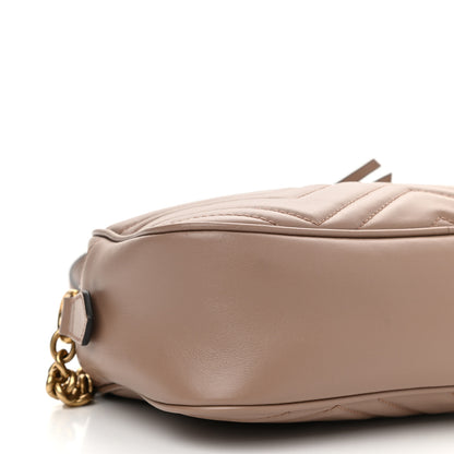 Gucci Calfskin Matelasse Small GG Marmont Chain Shoulder Bag Porcelain Rose 10 of 12