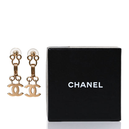 Chanel Metal CC Drop Earrings Gold 6 of 6