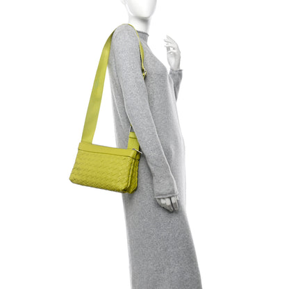 Bottega Veneta Nappa Intrecciato Duo Shoulder Bag Kiwi 2 of 12