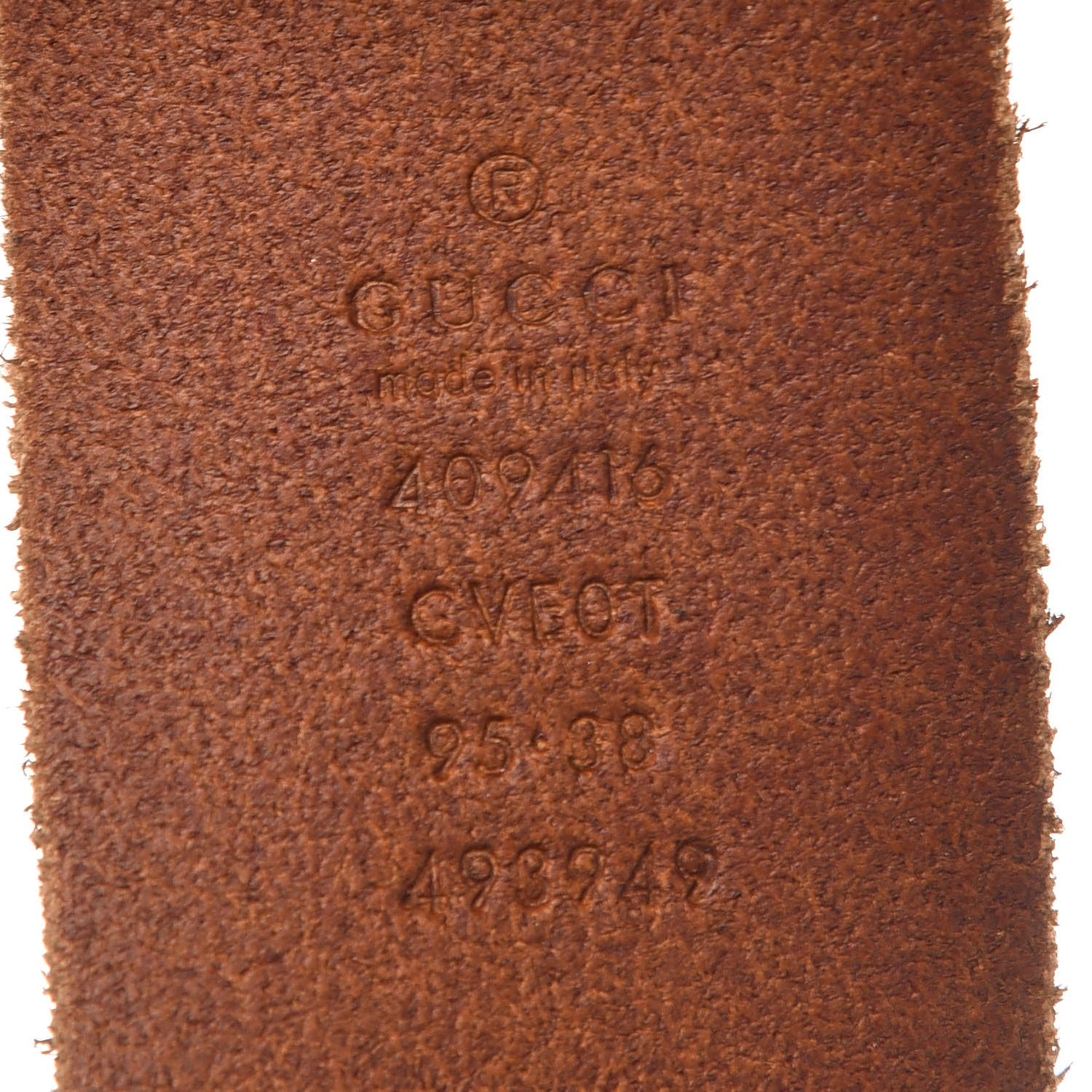 Gucci Faded Calfskin Double G 40mm Belt 95 38 Cuir 4 of 8