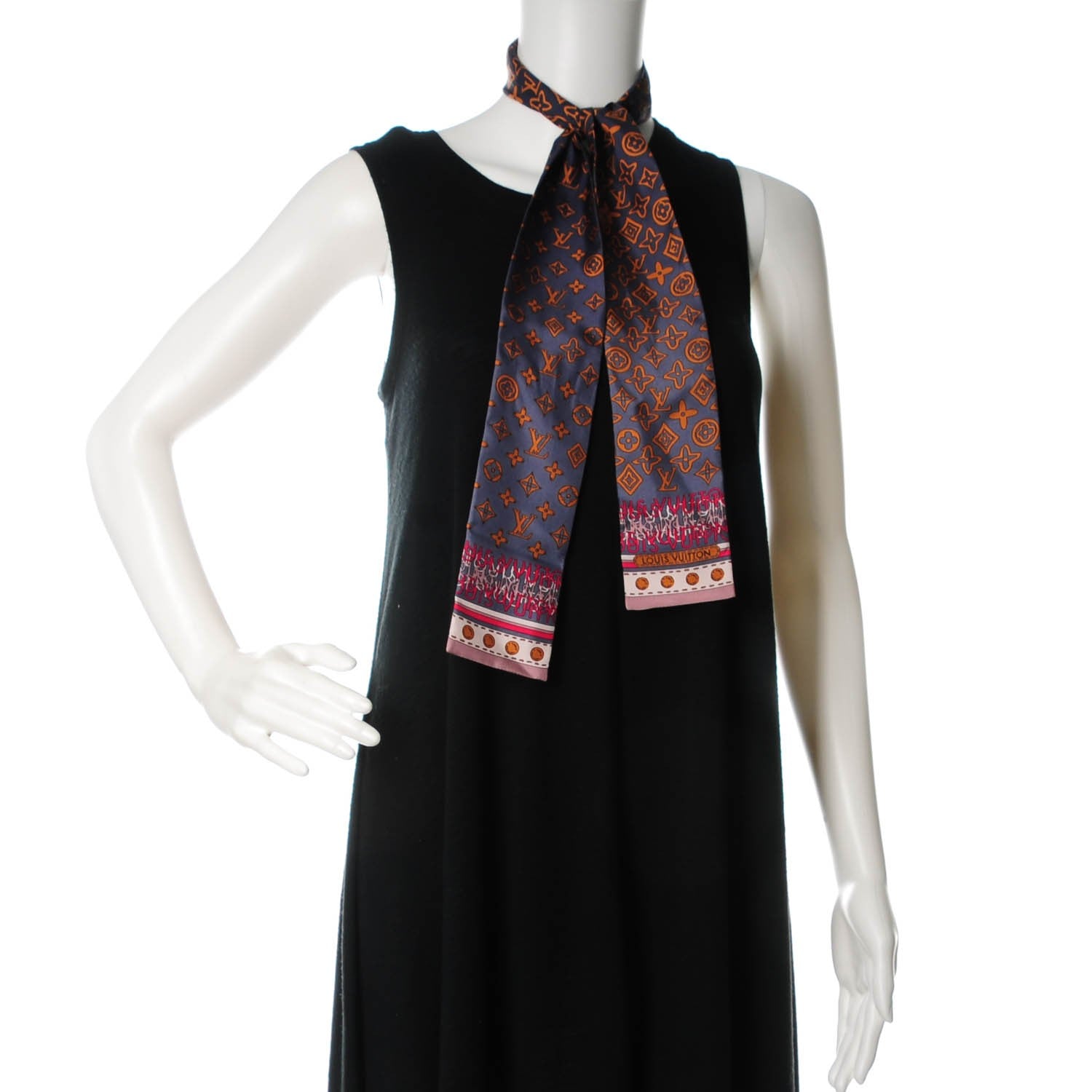 Louis Vuitton Silk Monogram Map Bandeau Quetsche 2 of 6