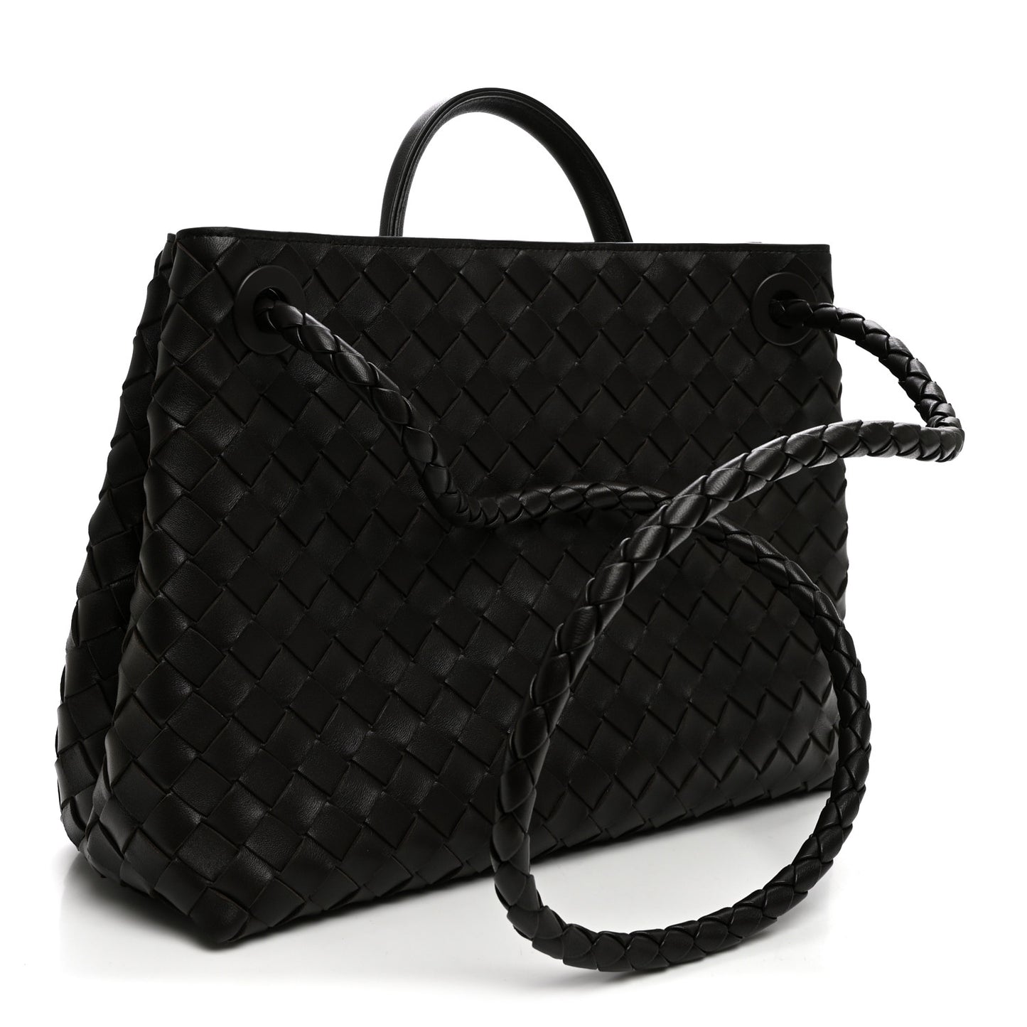 Nappa Intrecciato Medium Andiamo Shoulder Bag Fondant