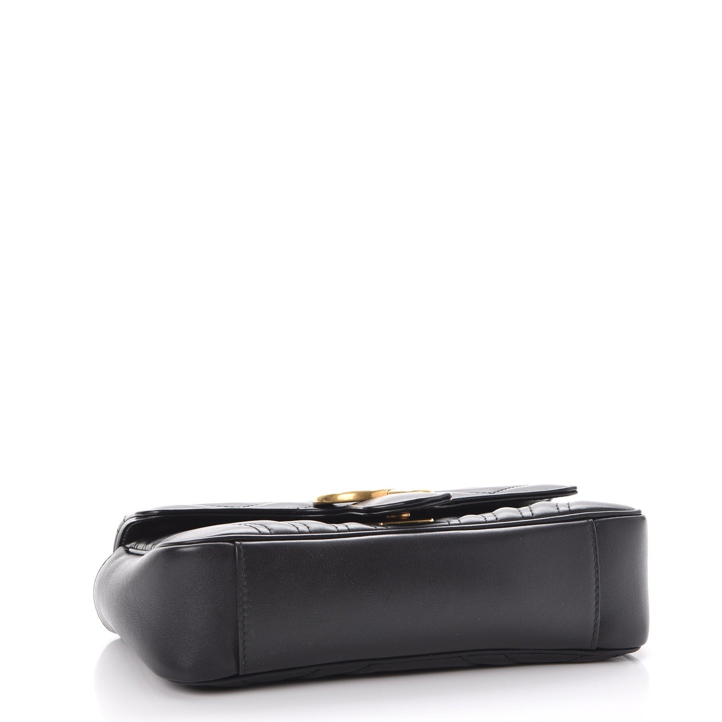 Calfskin Matelasse Mini GG Marmont Shoulder Bag Black