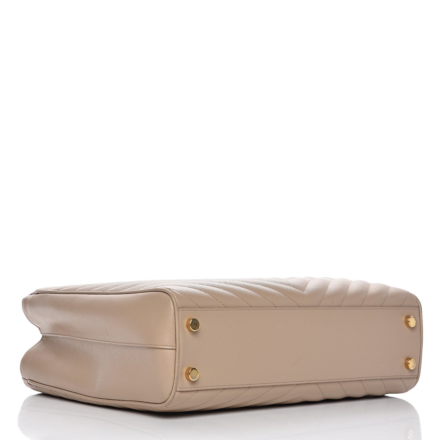 Grain De Poudre Matelasse Chevron Monogram Shopping Bag Nude Powder