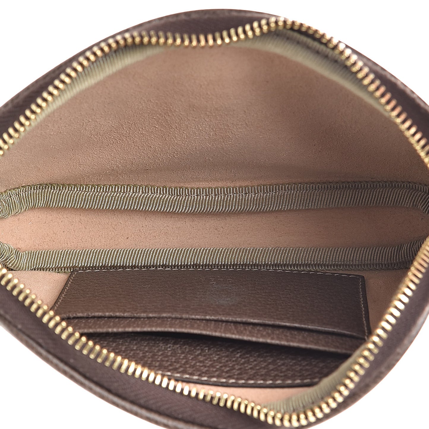 GG Supreme Monogram Ophidia Phone Case Wristlet Brown