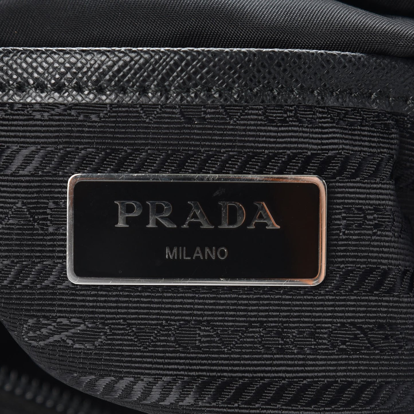 Nylon New Vela Studded Messenger Black Fuoco