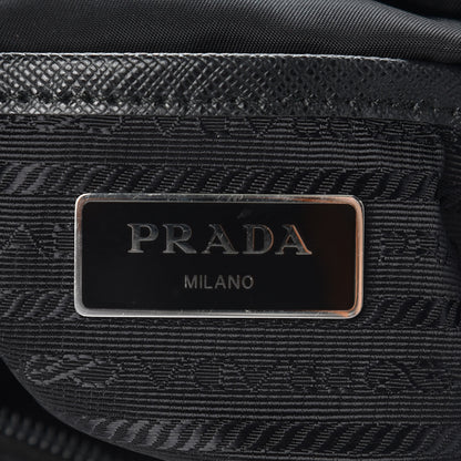 Prada Nylon New Vela Studded Messenger Black Fuoco 6 of 10