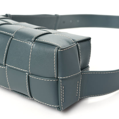 Bottega Veneta Lambskin Maxi Intrecciato Edge Stitch Cassette Shoulder Bag Thunder 9 of 9