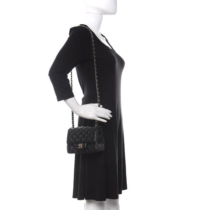Chanel Lambskin Quilted Mini Square Flap Black 2 of 11