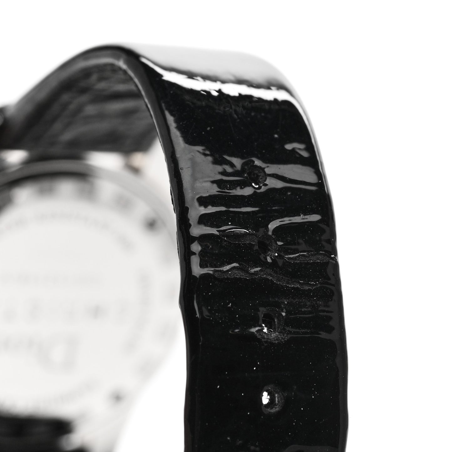 Stainless Steel Patent Diamond Sapphire 28mm Christal Quartz Watch Black