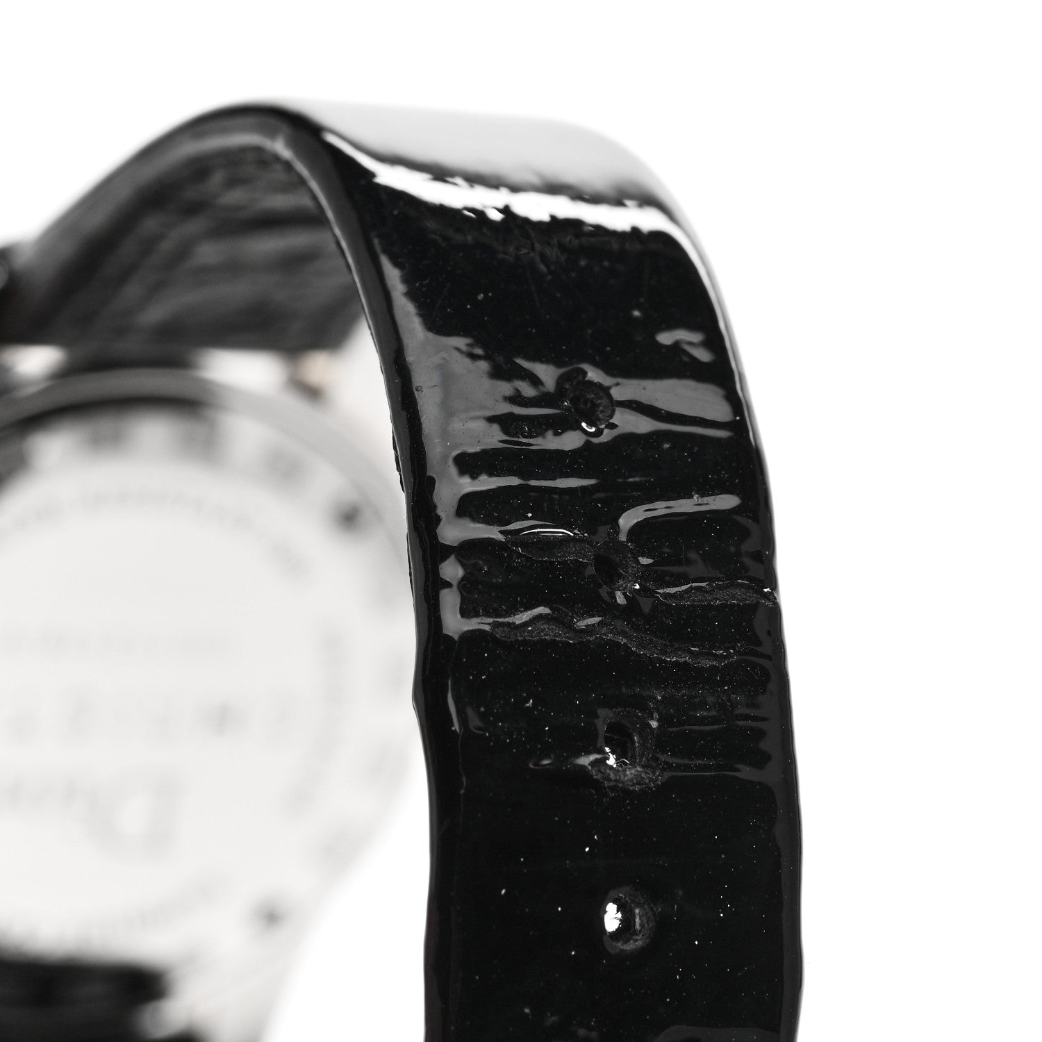 Christian Dior Stainless Steel Patent Diamond Sapphire 28mm Christal Quartz Watch Black 6 of 7