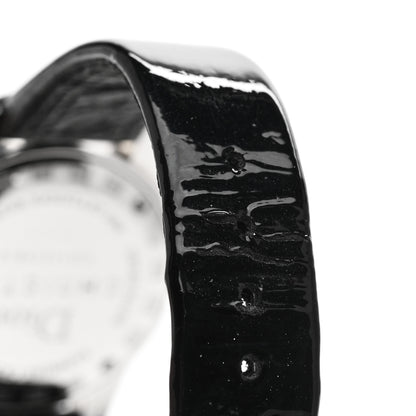 Christian Dior Stainless Steel Patent Diamond Sapphire 28mm Christal Quartz Watch Black 6 of 7