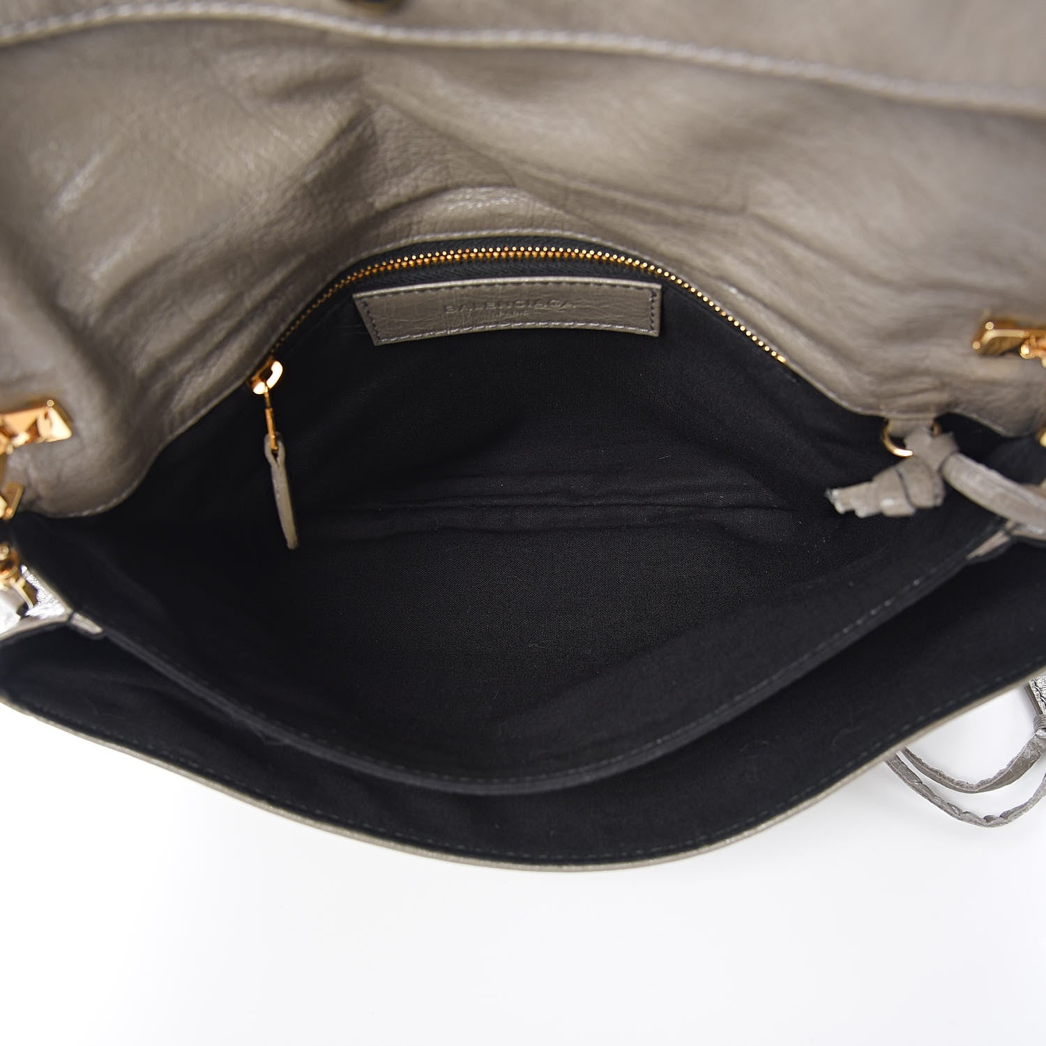 Balenciaga Agneau Giant 12 Gold Hardware Envelope Strap Clutch Beige Liege 5 of 10