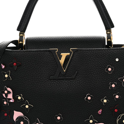 Louis Vuitton Taurillon Mechanical Flowers Capucines PM Black 8 of 11